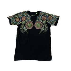 Bee Mistic Men Black Short Sleeve Crew Neck‎ T-Shirt Sz L